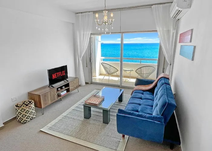 2br Seafront In Center With Community Pool Larnaca